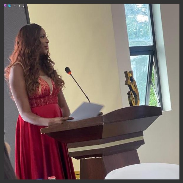 Maggie at the AfriGlo Awards 2025 - she won!