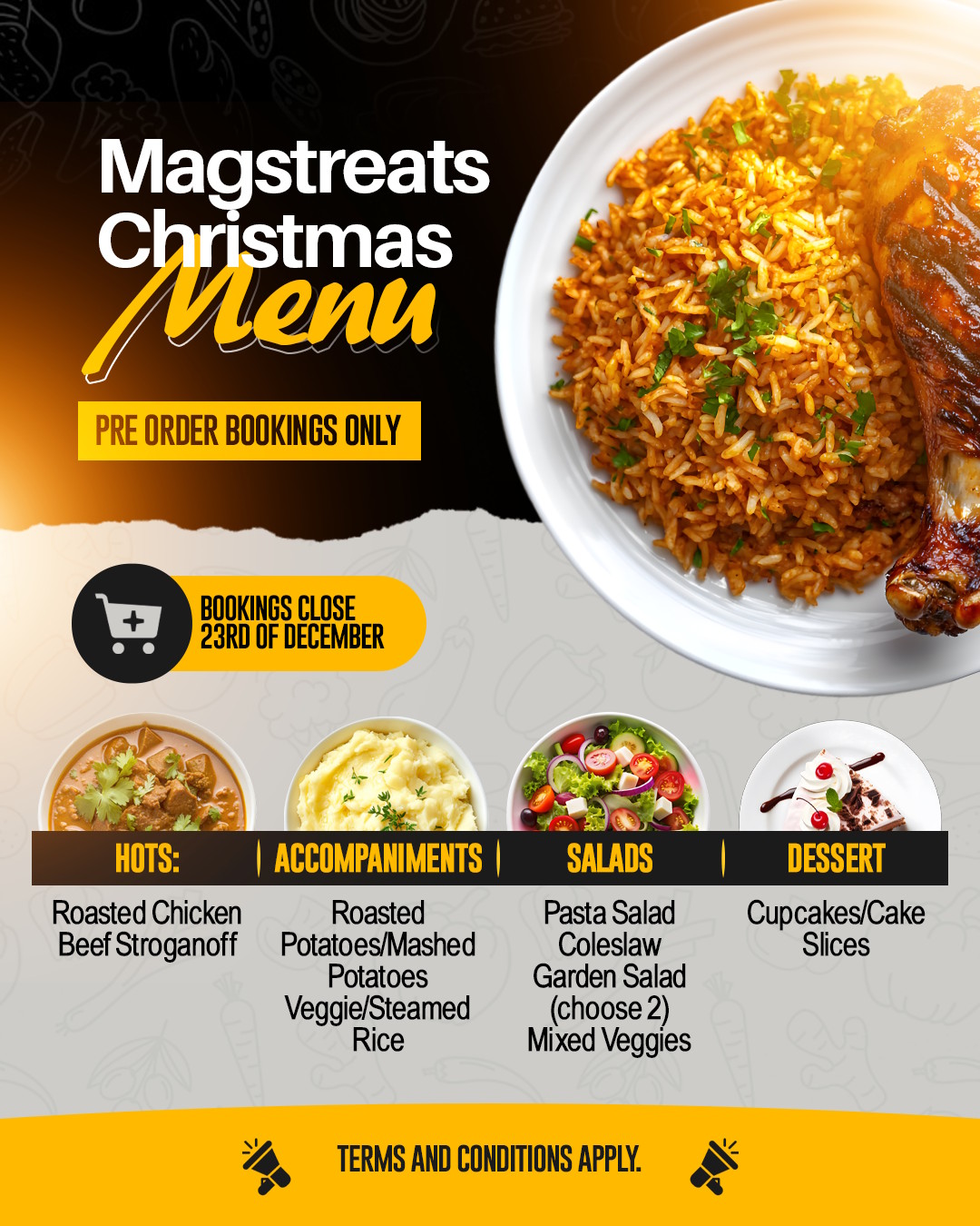 The full Christmas menu for 2026